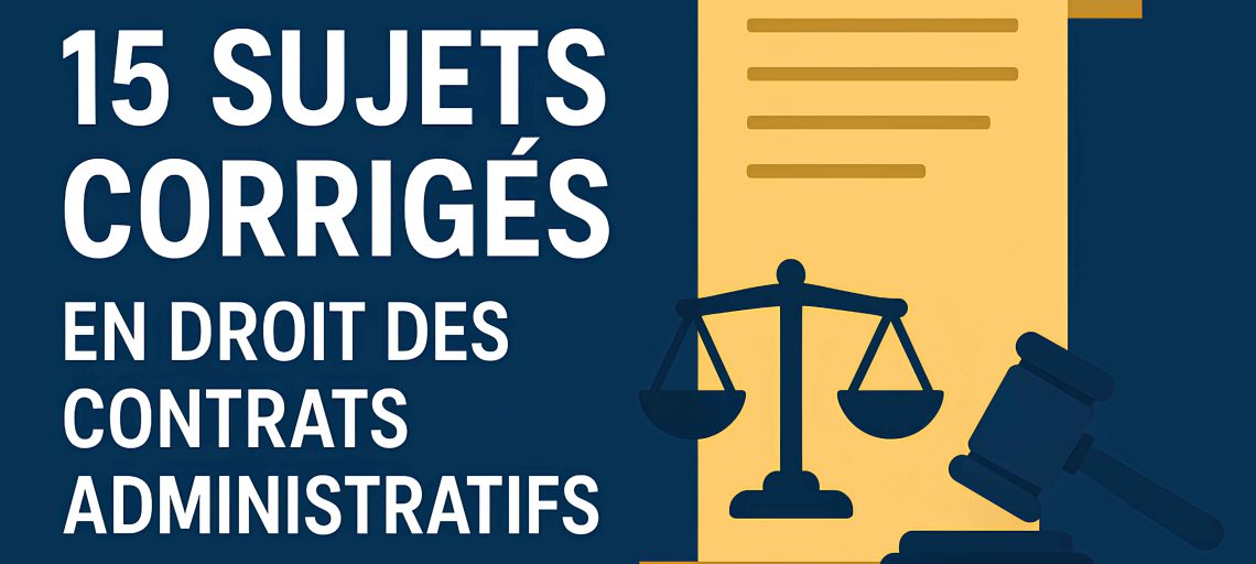 15 Sujets Corrigés En Droit des contrats administratifs
