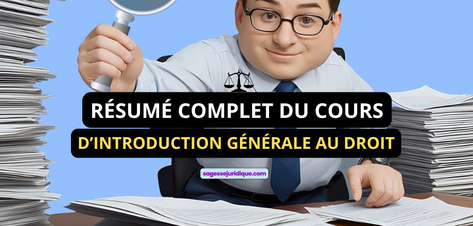 RÉSUMÉ COMPLET DU COURS D’INTRODUCTION GÉNÉRALE AU DROIT