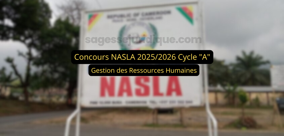 Concours NASLA Cycle A 2025-2026 gestion des ressources Humaines