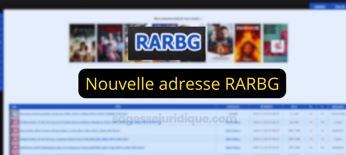 Nouvelle adresse RARBG