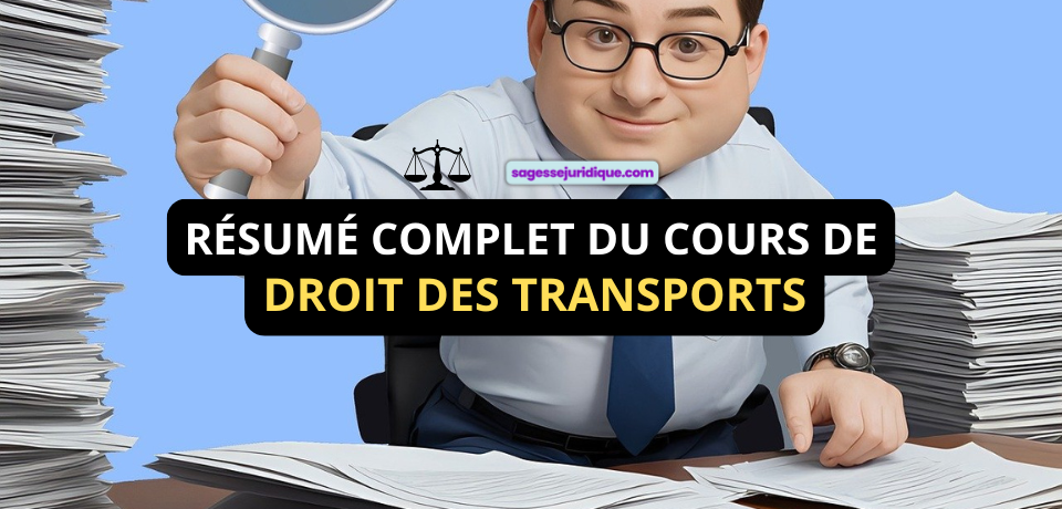 RÉSUMÉ COMPLET DU COURS DE DROIT DES TRANSPORTS